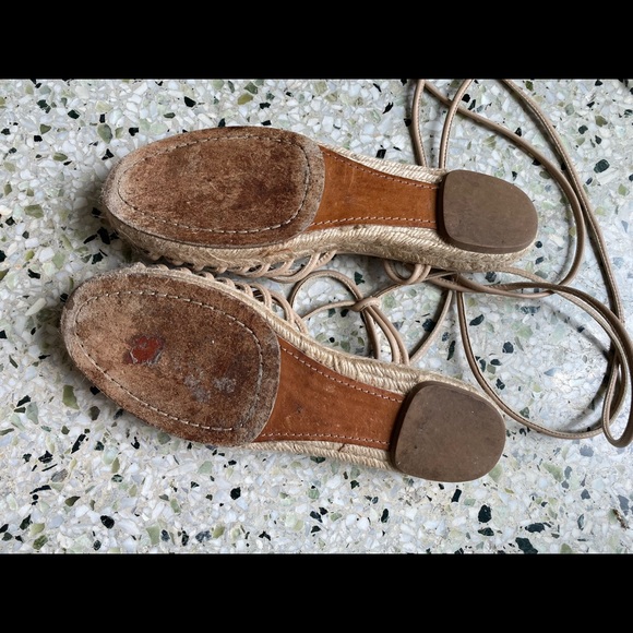 Chloé authentic espadrille strappy gladiator sandals real leather worn once - Picture 5 of 8